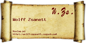 Wolff Zsanett névjegykártya