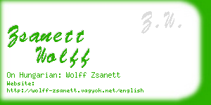 zsanett wolff business card